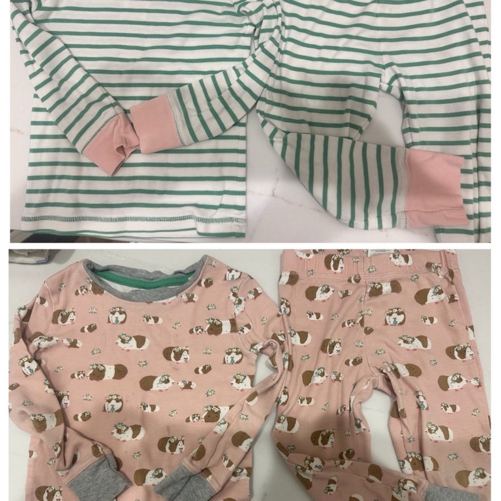 Mini Boden striped and Animal Print Kids Pajamas Set